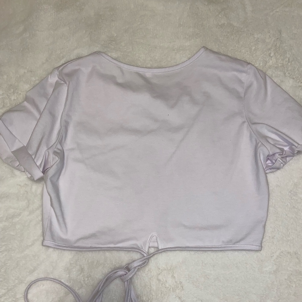 SHEIN Cropped white top, cross strings! Size M - Picture 3 of 3
